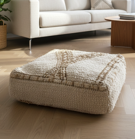 Creamy Beige floor cushion | Seconds