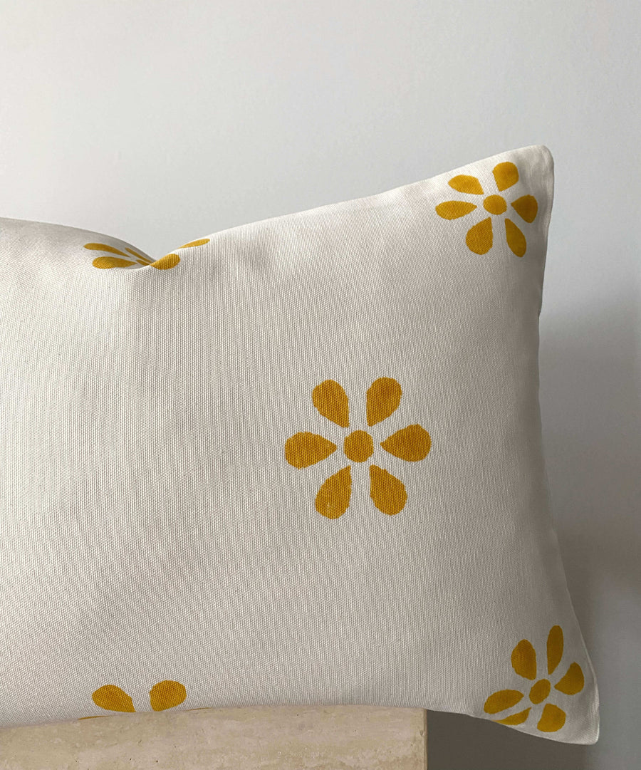 daisy flower lumbar cushion